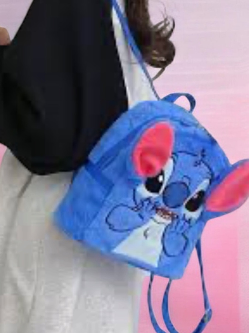 Lilo and Stitch Blue Cartoon Character Mini Backpack. Flaw photo 2 & 3 GC!!